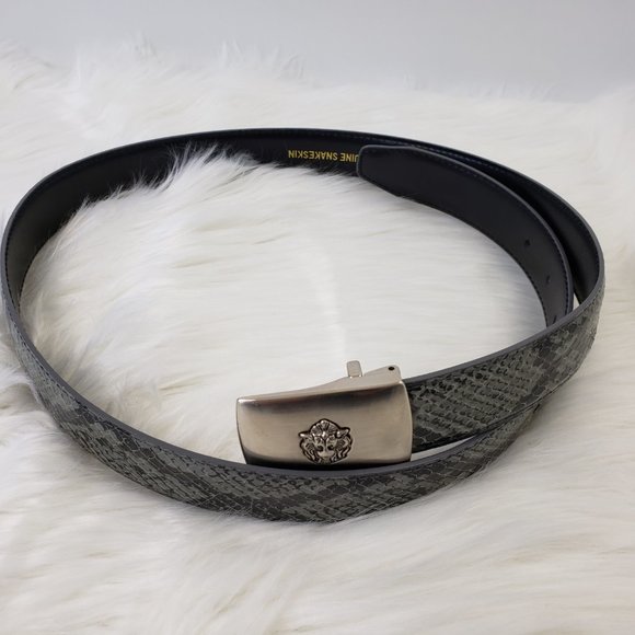 Genuine Snakeskin Belt Silver Buckle NWOT main image 6